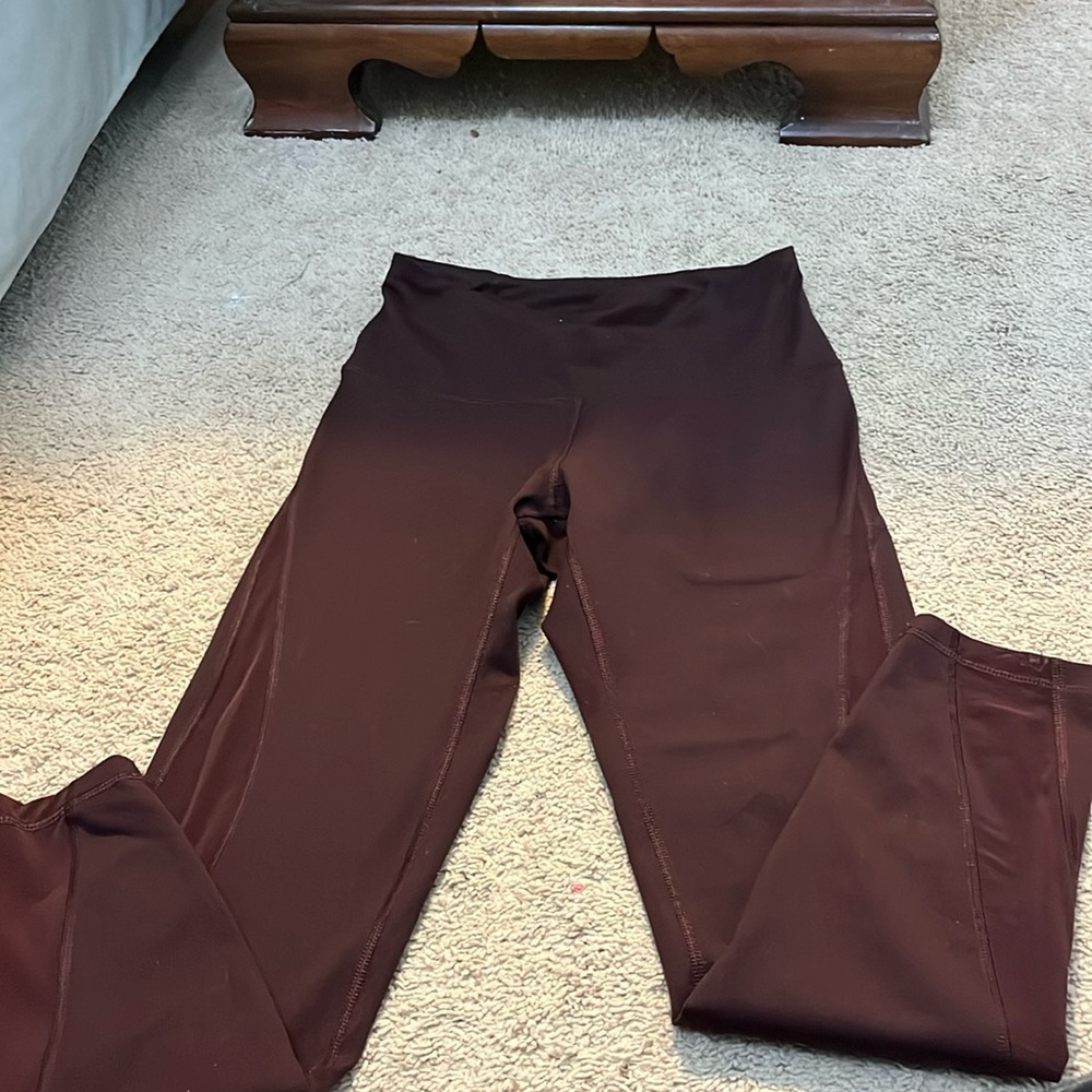 Burgundy leggings!